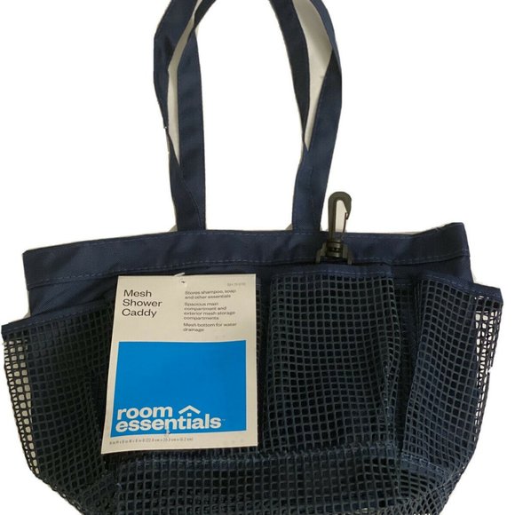 NWT Room Essentials Navy Blue Mesh Shower Caddy - Picture 11 of 11